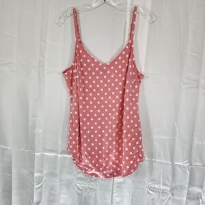 Torrid Size 1 Adjustable Straps Pink Polka Dot Women's Top